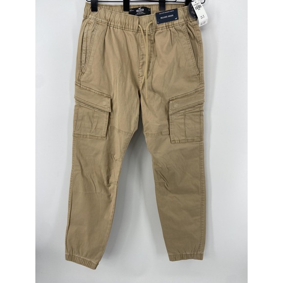 Hollister Other - Hollister Pants Mens Small Tan Relaxed Jogger Advanced‎ Stretch Cargo Casual